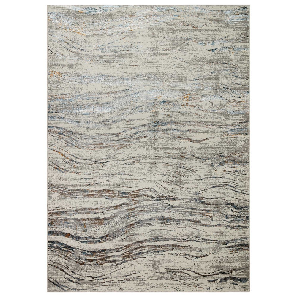 Dalia DAL15 Abstract Rugs in Ivory Multi